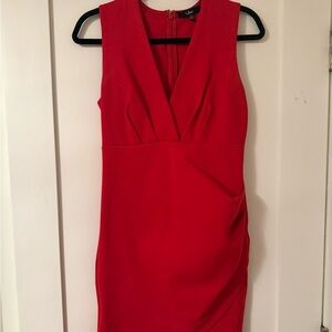 Lulu's Vibrant Red Midi Dress
